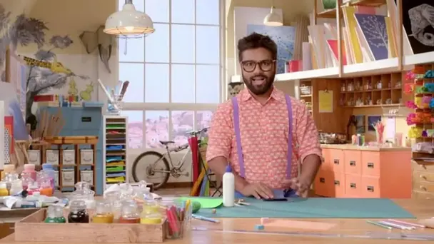 Animals with ice cream sticks, a jumping bug and a keyholder