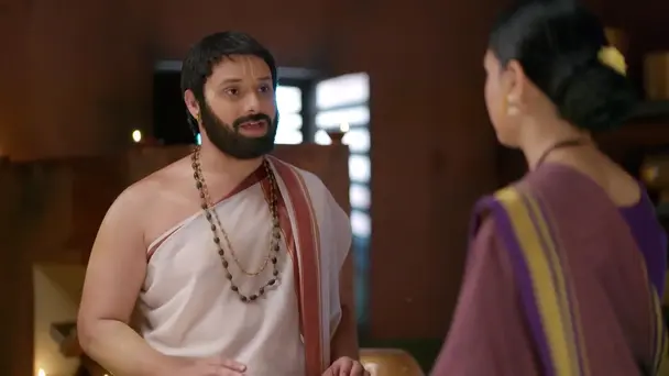 Venkatanatha's Words Cause Saraswati to Panic