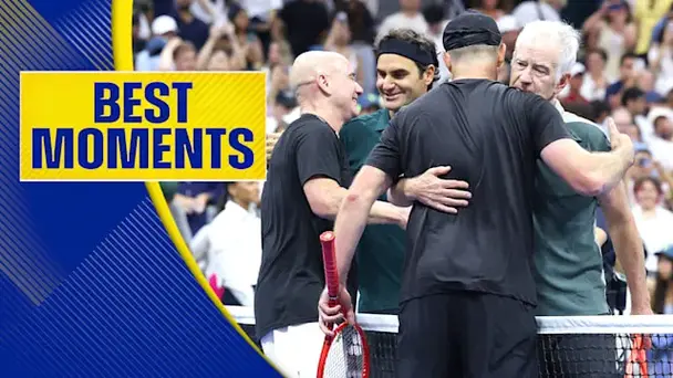 Federer/McEnroe vs Roddick/Agassi: Best Moments