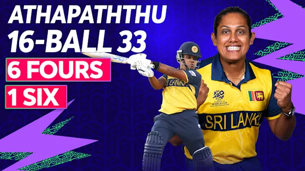Athapaththu's 16-ball 33 vs SCO