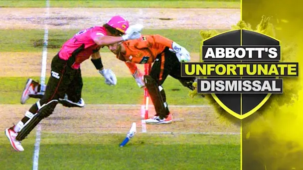 Run-out! Abbott Gets Stuck in His Tracks