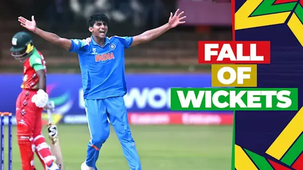 ZIM Fall of Wickets vs IND