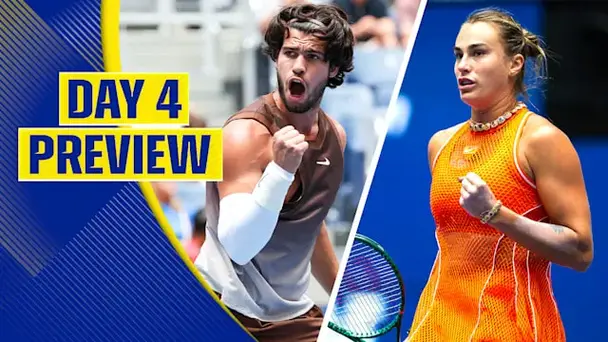 Sabalenka, Alcaraz in Action on Day 4