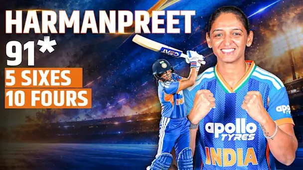 Harmanpreet's 91* vs ZIM in 3rd T20I
