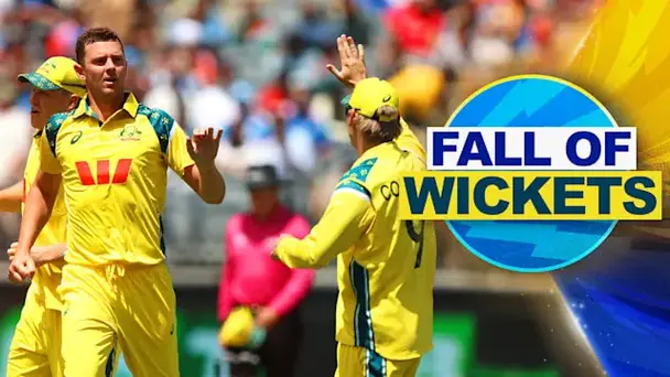 IND Fall of Wickets vs AUS, 1st ODI