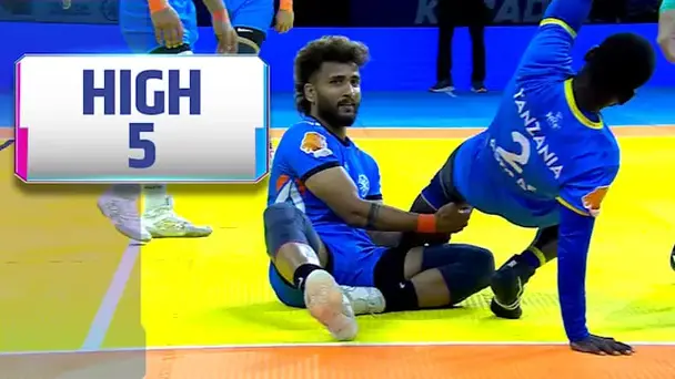 Shubham's 5 Tackle Points vs Tanzania