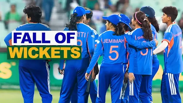 SA W Fall of Wickets vs IND W: 2nd T20I