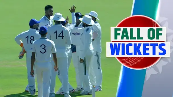 SA A Fall of Wickets vs IND A: 1st Unofficial Test, 2nd Inns