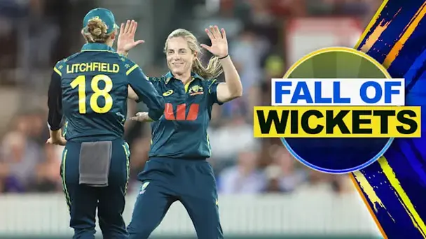 IND W Fall of Wickets vs AUS W: 2nd T20I