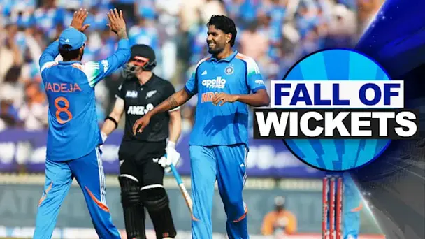 NZ Fall of Wickets vs IND: 1st ODI