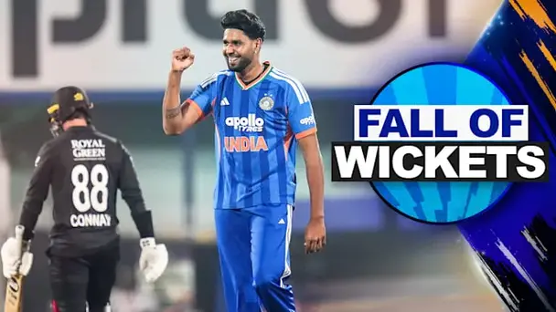 NZ Fall of Wickets vs IND: 3rd T20I
