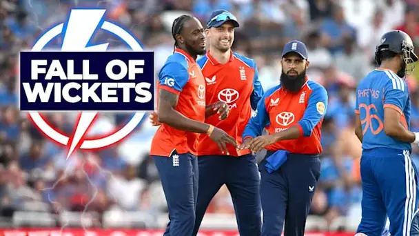 IND Fall of Wickets vs ENG in 3rd T20I