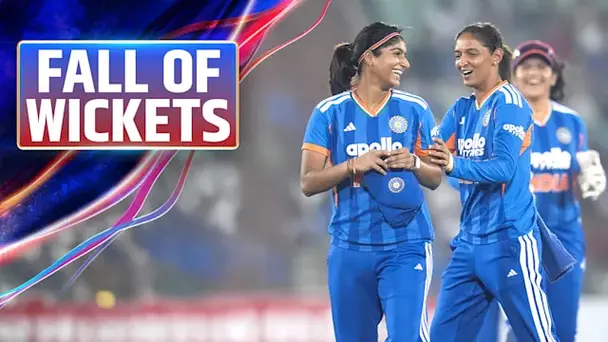 ZIM W Fall of Wickets vs IND W in 2nd T20I