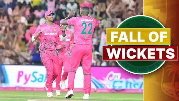 WI Fall of Wickets vs SA: 3rd T20I