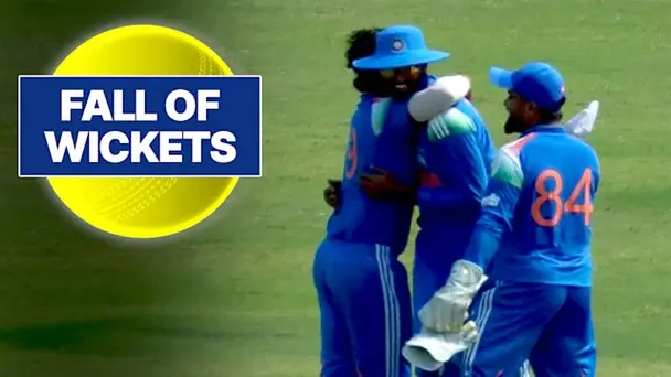 AUS A Fall of Wickets vs IND A in 1st ODI