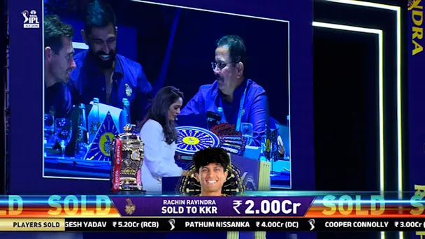 2 Cr! Rachin Moves to KKR