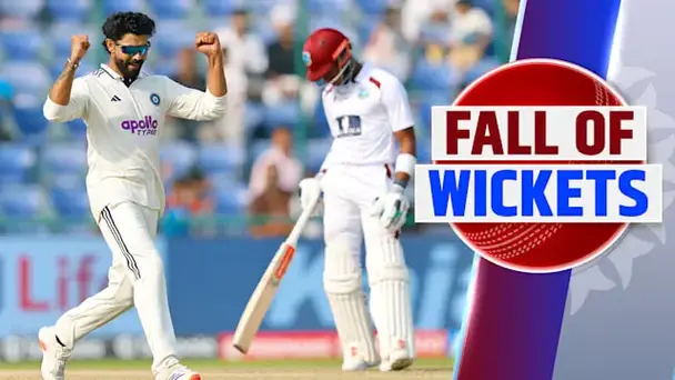 2nd Test, 1st Inns: WI Fall of Wickets