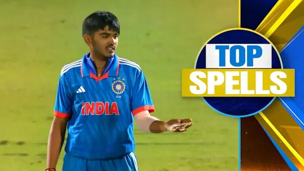 Mhatre's 3/27 vs AUS U19 in 2nd ODI