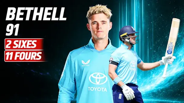 Bethell's 91 vs IND in 3rd ODI