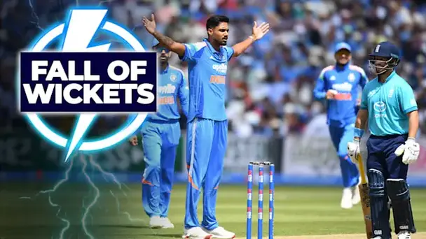 ENG Fall of Wickets vs IND in 1st ODI