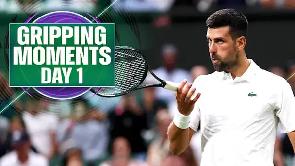 Gripping Moments of Day 1 ft. Djokovic and More
