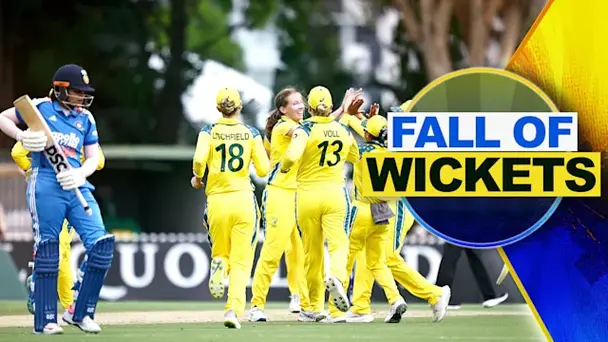 IND W Fall of Wickets vs AUS W: 1st ODI