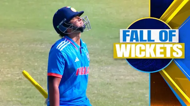 AUS U19 vs IND U19, 3rd ODI: IND U19 Fall of Wickets
