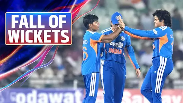 ZIM W Fall of Wickets vs IND W in 1st T20I
