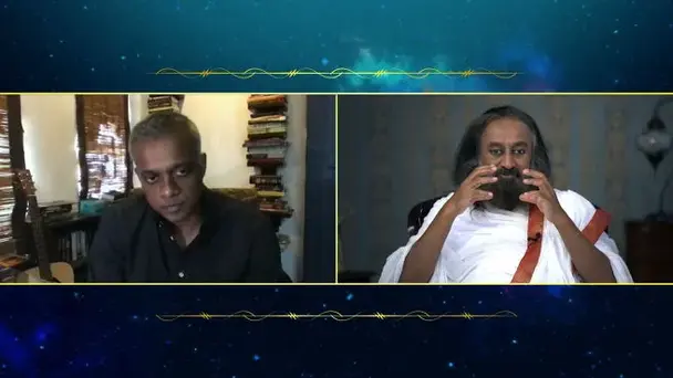 Delightful conversation of Gautam Menon with Sri Gurudev