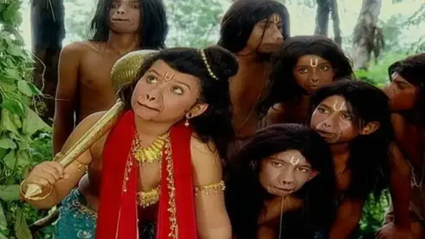 Hanuman destroys the Ashram