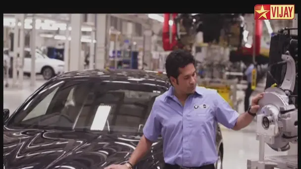 Sachin Tendulkar at the BMW plant