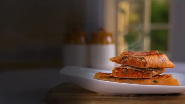 Instant Handvo & Pav Bhaji Wrap