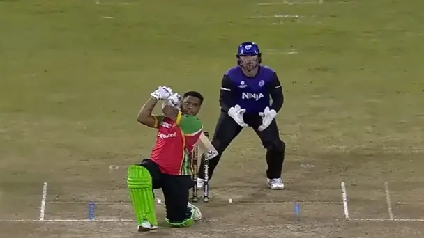 32-RUN OVER! Shimron Hetmyer punished Fabian Allen