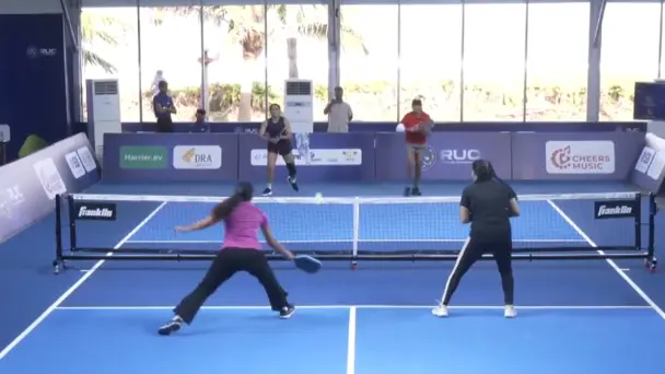 Match 23: Rithika/Punji 14-3 Sunnidhi/Nikita