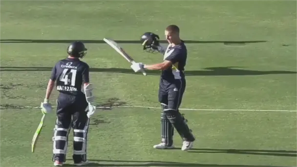 SPECIAL INNINGS! Campbell Kellaway smashes a fighting ton