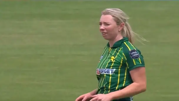 OOPS! Claudia Green bowls a double bumper