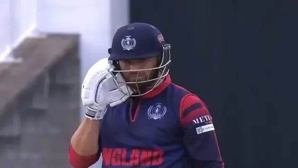 Rain halts play with England Champions stranded on 122/5 | Match 3