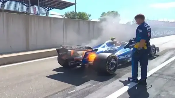 FIRE DRAMA! Sainz’s car erupted before lights out