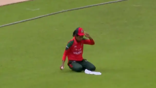 FLYING TAKE! Marufa Akter pulls off a screamer to dismiss Harshitha