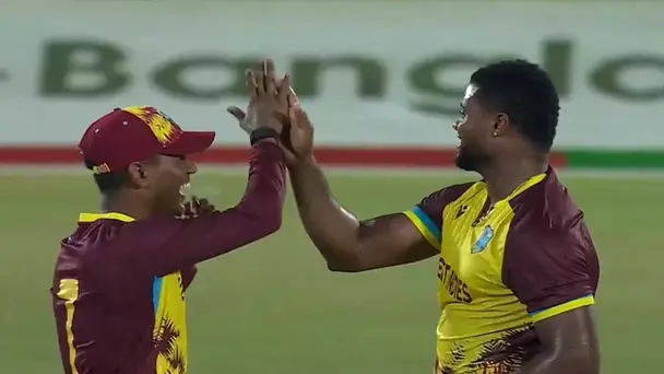 WWW! Romario Shepherd ripped through Bangladesh's batting