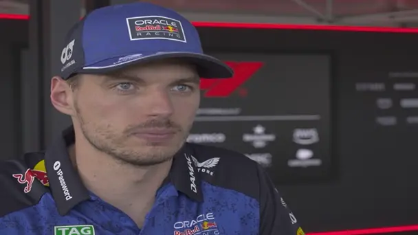 Verstappen reacts to costly rear wing issue