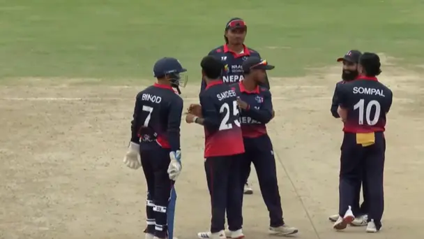 Nepal beat United Arab Emirates by 6 runs on DLS method | Match 101