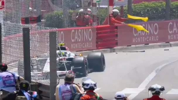 RED FLAG DRAMA! Oliver Bearman hits the wall