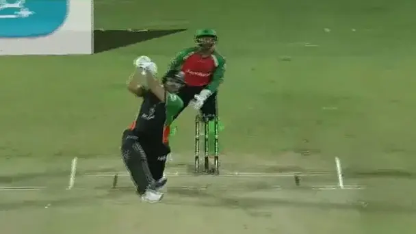 91 METRES! Rilee Rossouw lofted it into the orbit