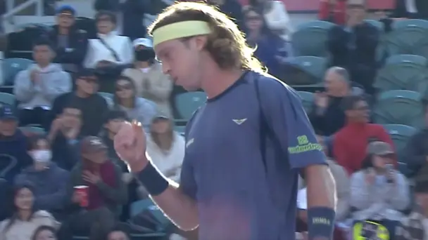 Everywhere At Once! Rublev wins a point through pure grit