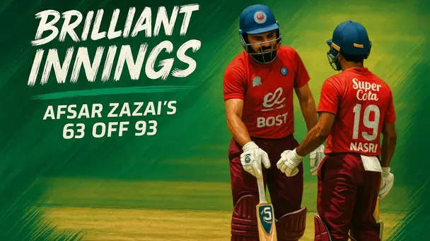Afsar Zazai's 63 off 93 | Match 4