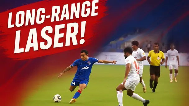 Long-Range Laser! Brian Sanchez drills it into the bottom corner