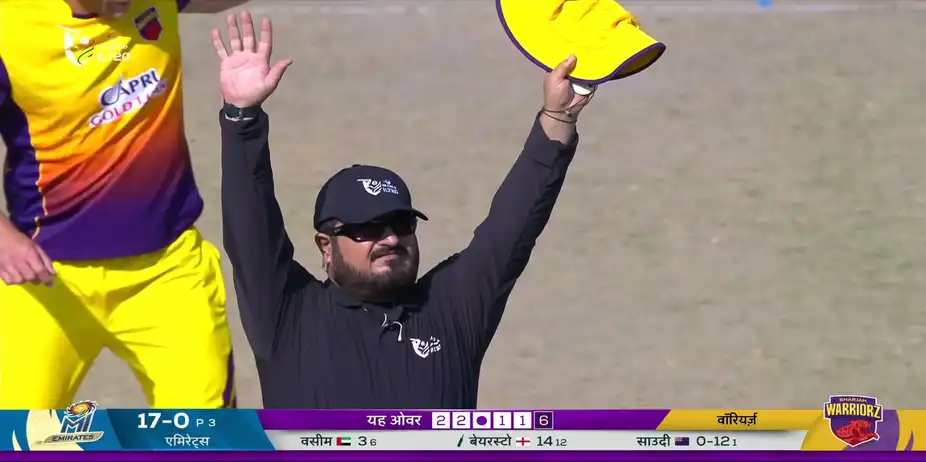 SIX! A mighty swing off Southee sends the first six over long-on