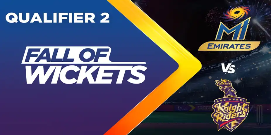 MI Emirates vs Abu Dhabi Knight Riders | Full Match | Fall of Wickets