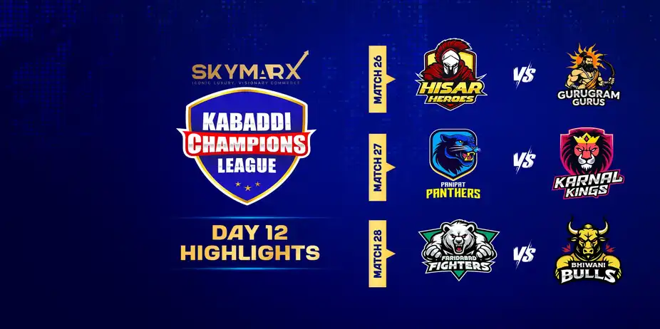 Kabaddi Champions League  Highlights Day 12
